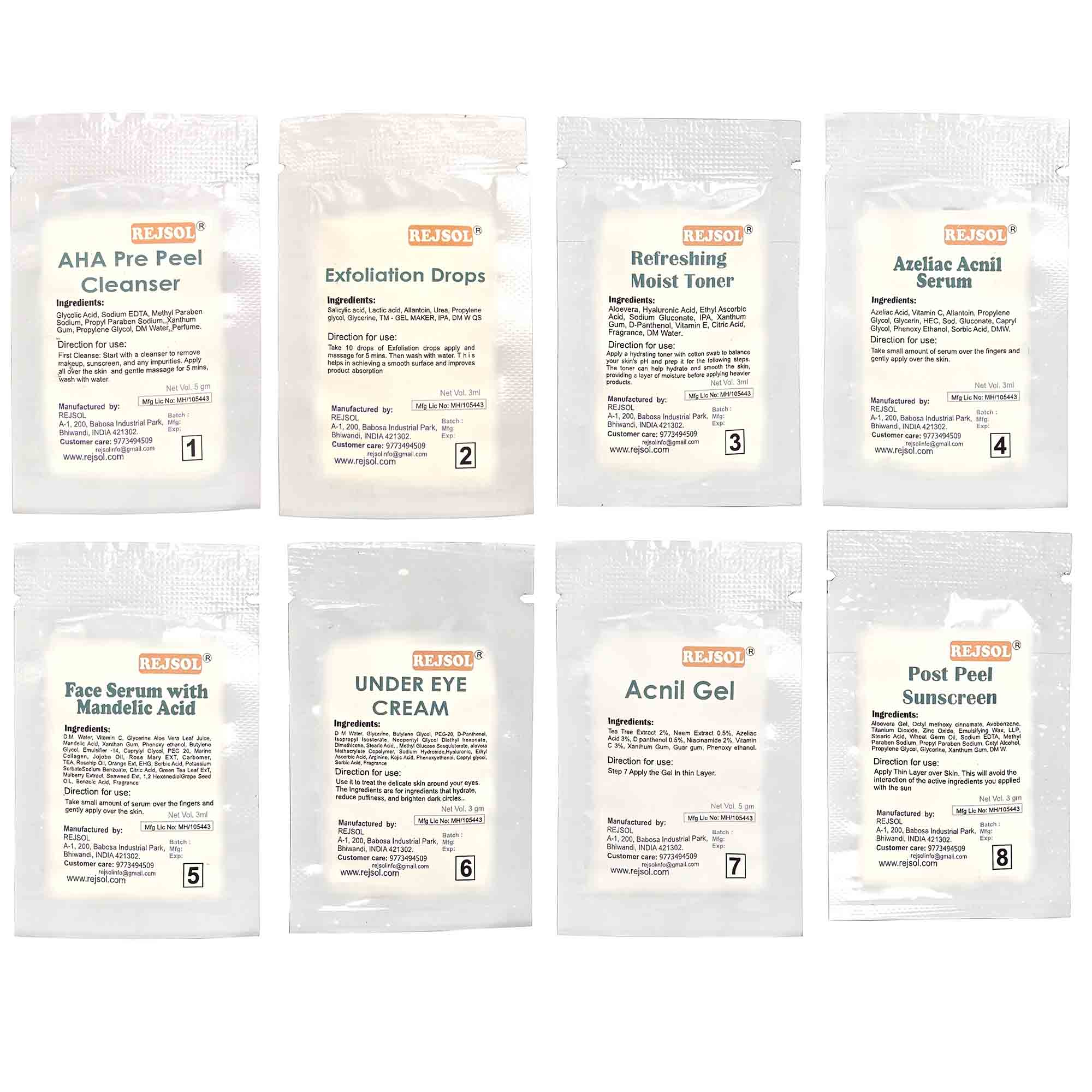 R152 Acne Treatment Kit   8 steps Monodose