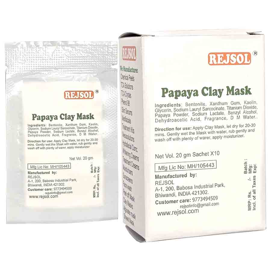 R96 PAPAYA CLAY MASK 20gm sachet * 10pcs in box