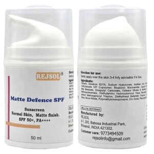 R100 Matte Defence SPF Sunscreen 50ml Normal Skin, Matte finish. SPF 50+