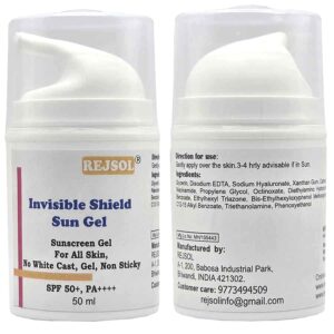 R104 Invisible Shield Sun Gel Sunscreen 50ml Gel Sunscreen, ALL Skin, Non Sticky