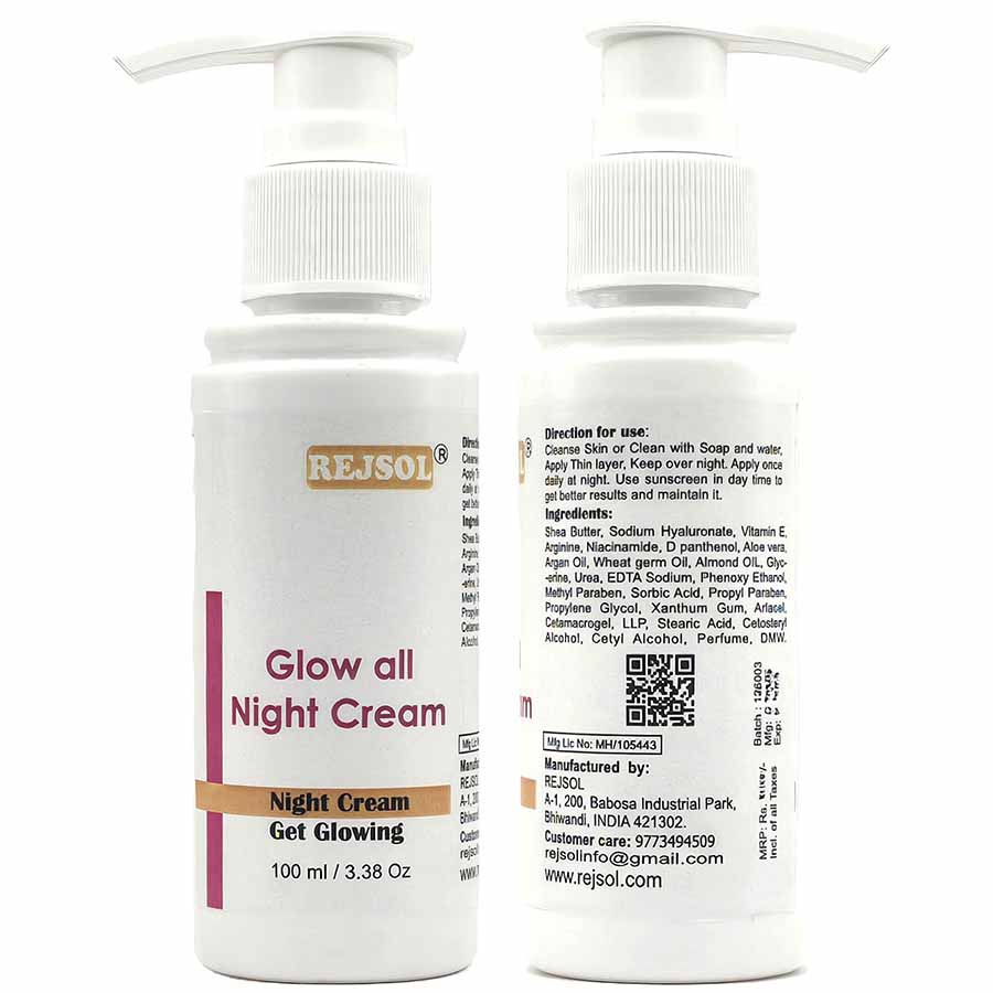R126 Glow all Night Cream 100 gm Routine Night Cream for Glow and whitening