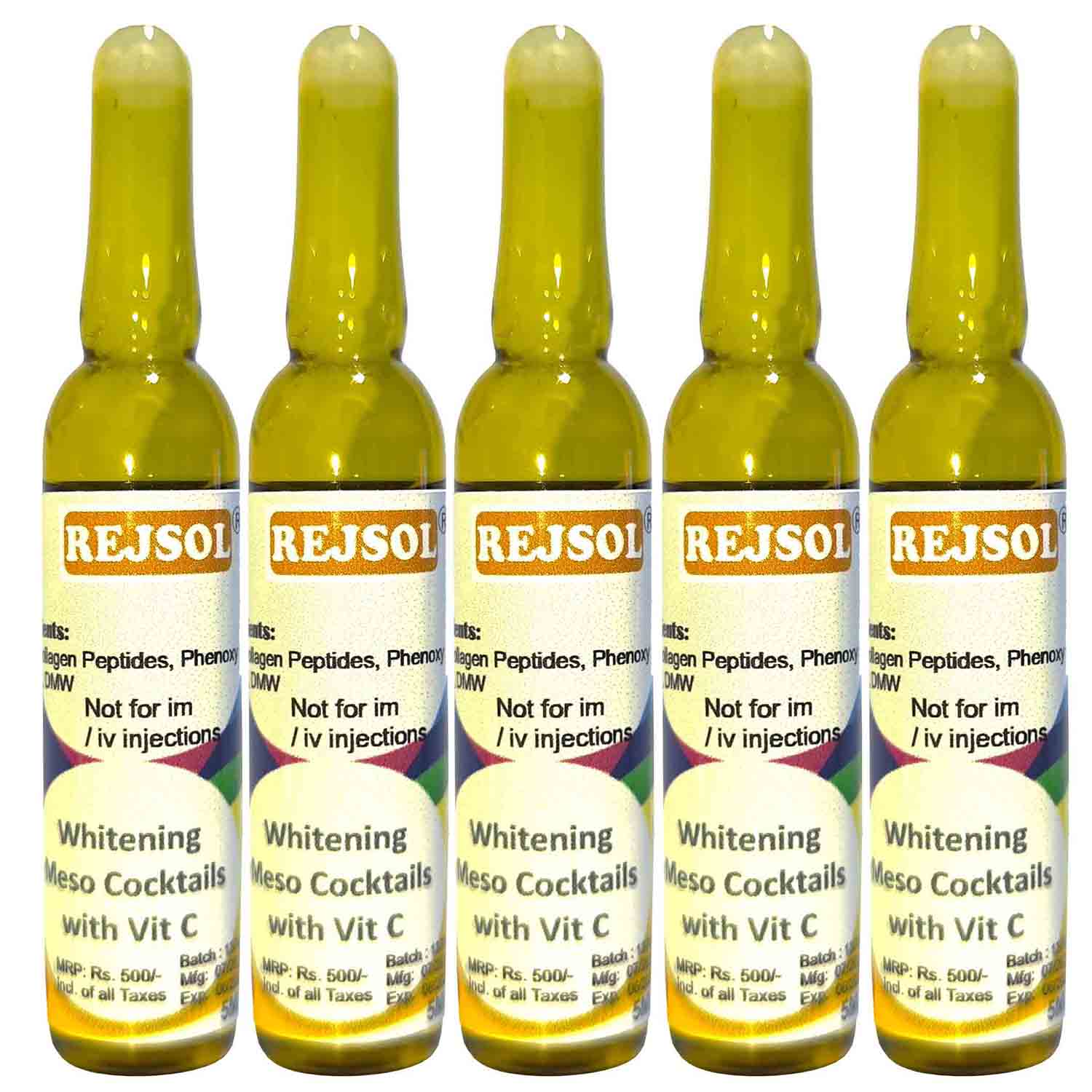 Whitening mesococktails 5ml ampoules set of 5 Pcs.