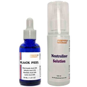 R50 Black Peel for Chemical Peeling. Professional Use 30ml Black Acetic 10%, Salicylic 15%, Mandelic 10%, Lactic 30%