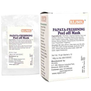 R84 PAPAYA FRESHNING PEEL OFF MASK 10 GM Sachet 10Nos